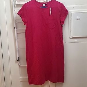 NWT Gap Med shirt dress fuschia
